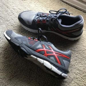ASICS GEL-Contend® 5 Grey Red Sneaker Men Sz 9